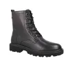 Carmela 164337 Schnürstiefeletten Damen Leder Reißverschluss Nieten Schwarz