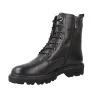 Carmela 164337 Schnürstiefeletten Damen Leder Reißverschluss Nieten Schwarz