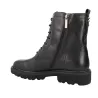Carmela 164337 Stivaletti Anfibi Pelle Lacci Zip Donna Nero Suola Tasselli
