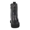 Carmela 164337 Botines Militares Piel Cordones Cremallera Mujer Negro