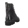 Carmela 164337 Stivaletti Anfibi Pelle Lacci Zip Donna Nero Suola Tasselli