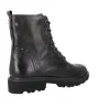 Carmela 164337 Botines Militares Piel Cordones Cremallera Mujer Negro