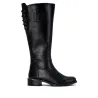 Carmela 164010 Leather Knee-High Boots Back Lacing Zip Women's Black Brown