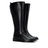 Carmela 164010 Bottes Hautes Cuir Laçage Arrière Zip Femme Noir Marron