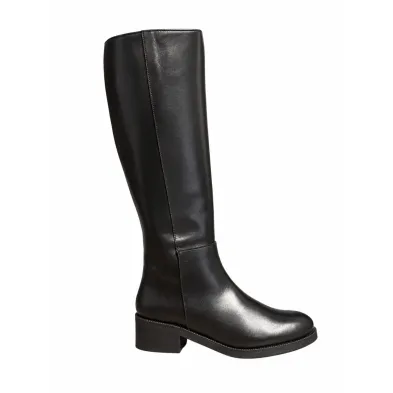 Patricia Miller 6406 Leather Knee-High Riding Boots Low Heel Women Black Brown