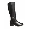 Patricia Miller 6406 Bottes Hautes Cuir Style Cavalier Talon Bas Femme Noir