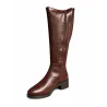 Patricia Miller 6406 Botas Altas Piel Estilo Ecuestre Tacón Bajo Mujer Negro