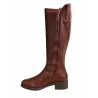 Patricia Miller 6406 Botas Altas Piel Estilo Ecuestre Tacón Bajo Mujer Negro