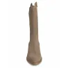 Patricia Miller 6951 Bottes Western Cuir Talon Carré Femme Cowboy Noir Taupe