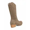 Patricia Miller 6951 Leather Western Boots Block Heel Cowboy Women Black Taupe