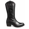 Patricia Miller 6951 Botas Camperas Piel Cowboy Tacón Medio Mujer Negro Taupe
