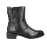 Carmela 164009 Stivaletti Pelle Zip Laterale Tacco Basso Donna Nero Cammello