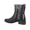 Carmela 164009 Damen Stiefeletten Leder Seitlicher Reißverschluss Schwarz Camel