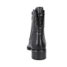 Carmela 164009 Leather Ankle Boots Side Zip Low Heel Women's Black Camel