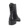 Carmela 164009 Stivaletti Pelle Zip Laterale Tacco Basso Donna Nero Cammello