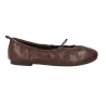 Yokono Renoir Ballerine Pelle Piatte con Fiocco Donna Bordeaux Cioccolato