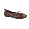 Yokono Renoir Ballerine Pelle Piatte con Fiocco Donna Bordeaux Cioccolato