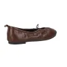 Yokono Renoir Ballerine Pelle Piatte con Fiocco Donna Bordeaux Cioccolato