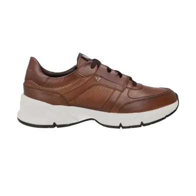 Martinelli Norwich Brown Leather Casual Sneakers Chunky Sole Lace-Up Men's