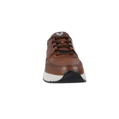 Martinelli Norwich Brown Leather Casual Sneakers Chunky Sole Lace-Up Men's