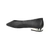 Martinelli Vescia Damen Ballerinas Leder Spitze Form Metallic Absatz Schwarz