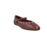 Martinelli Lariana 1750-B465PY Damen Mary Janes Leder Nieten Schwarz Bordeaux