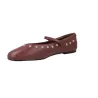 Martinelli Lariana 1750-B465PY Mary Jane Pelle Piatte Borchie Nero Bordeaux