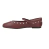 Martinelli Lariana 1750-B465PY Mary Janes Cuir Plates Clous Femme Noir Bordeaux