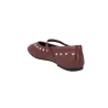 Martinelli Lariana 1750-B465PY Leather Mary Janes Studs Women Black Burgundy