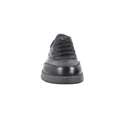 Pikolinos Alcalá Men's Black Leather Casual Sneakers Lace-Up Rubber Sole