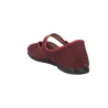 Macarena Rania101 Women's Suede Mary Jane Flats Buckle Strap Burgundy Taupe
