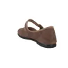 Macarena Rania101 Women's Suede Mary Jane Flats Buckle Strap Burgundy Taupe