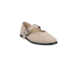 Macarena Rania30 Women's Suede Mary Jane Flats Buckle Strap Walnut and Pine