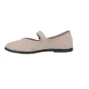 Macarena Rania30 Women's Suede Mary Jane Flats Buckle Strap Walnut and Pine