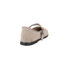 Macarena Rania30 Women's Suede Mary Jane Flats Buckle Strap Walnut and Pine