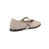 Macarena Rania30 Women's Suede Mary Jane Flats Buckle Strap Walnut and Pine