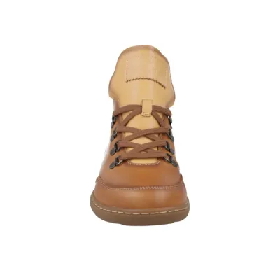Pikolinos Viana Stivaletti Casual Pelle Donna Lacci Zip Laterale Brandy e Mogano