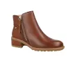 Pikolinos Medina Women's Leather Ankle Boots Low Heel Side Zip Lug Sole