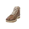 Pikolinos Vigo Women's Casual Leather Ankle Boots Lace-Up Zip Lug Sole Taupe