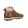 Pikolinos Vigo Women's Casual Leather Ankle Boots Lace-Up Zip Lug Sole Taupe