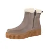 Ilse Jacobsen Calira01 Damen Stiefeletten Veloursleder Fellfutter Plateau
