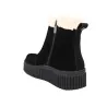 Ilse Jacobsen Calira01 Botines Ante Mujer Forro Pelo Plataforma Gris y Negro