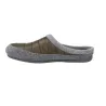 Alberola HC3P Men's Open-Back Quilted House Slippers Grey Felt Khaki and Navy
