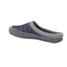 Alberola HC3P Pantofole Uomo Aperte Trapuntate Feltro Grigio Kaki e Blu Navy