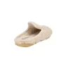 Alberola H29176 Women's Open-Back House Slippers Sherpa Effect Gold Buckle