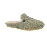 Alberola H29176 Women's Open-Back House Slippers Sherpa Effect Gold Buckle