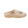 Alberola Z12176 Chaussons Femme Ouverts Cœur Léopard Peluche Crème