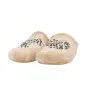 Alberola Z12176 Pantofole Donna Aperte Cuore Leopardato Peluche Crema