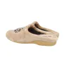 Alberola Z12176 Women's Open-Back House Slippers Leopard Heart Plush Cream