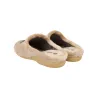 Alberola Z12176 Damen Hausschuhe Offen Leoparden-Herz Plüsch Creme
